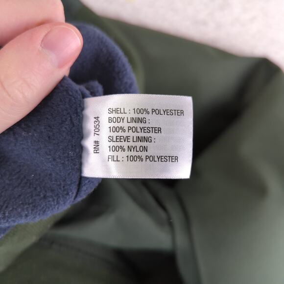 Orvis Harrington Bomber Dark Green Fleece Lined Flight Jacket Men's Size Large - Picture 9 of 11